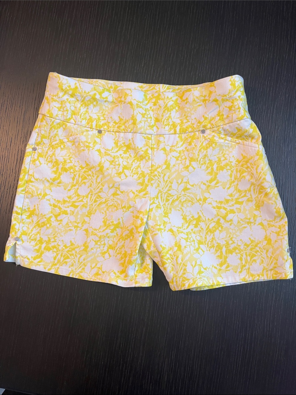 INC International Concepts Yellow Floral High-Waist Women’s Shorts